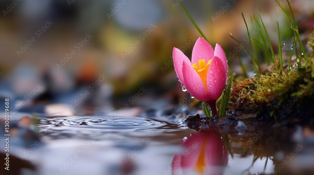 Aufkleber the way spring raindrops create tiny ripples in puddles and ponds.