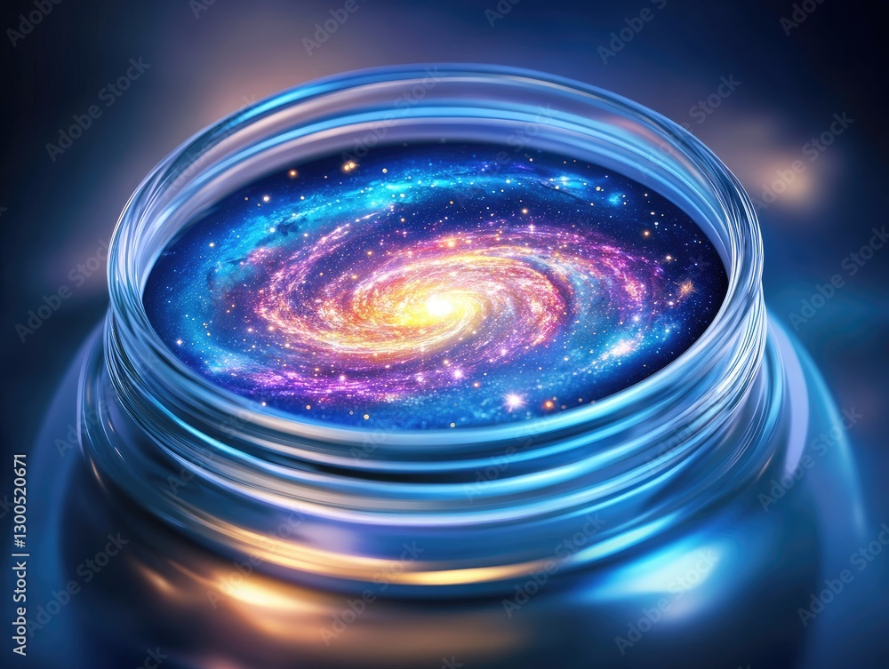 Poster captivating cosmic events in a jar outer space digital art abstract environment close-up view imagin