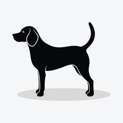 A simple dog on a white background vector.
