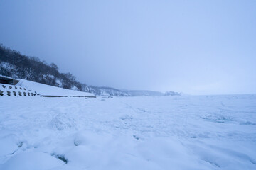 Drift ice in Hokkaido Japan