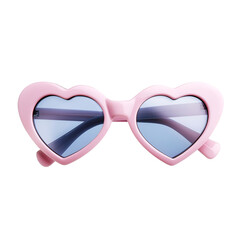 Pink Heart Shaped Sunglasses Isolated on transparent or white background Fashion Accessories