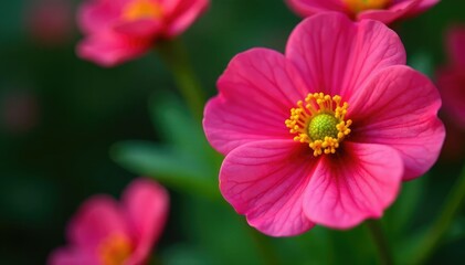 Fototapeta premium Detail of Portulaca grandiflora's flower with intricate details, blooms, flowers, floral