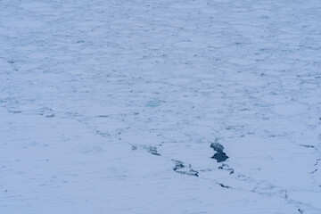 Drift ice in Hokkaido Japan