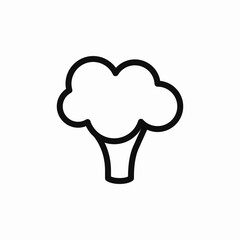 Broccoli vegetable healthy icon vector sign