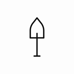 Shovel digging tool icon vector sign