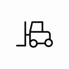 forklift icon vector sign