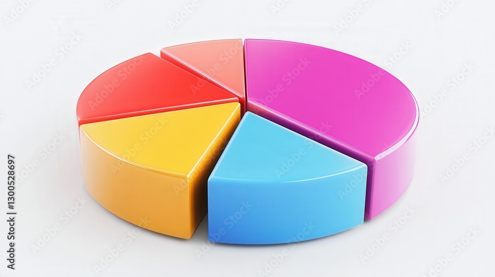 Poster pie chart system where businesses analyze customer satisfaction through real-time graphical represen