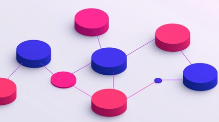 Fototapeta premium Blank infographics concept. Colorful Streamlined Flowchart Inspired Infographic Design for Digital Presentation