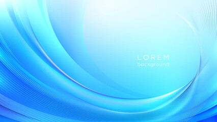 Dynamic blue abstract background with smooth flowing lines and subtle gradients. Suitable for modern designs, technology concepts, and digital presentations. 