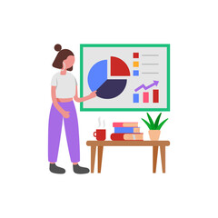 Business Statics Vector Illustration