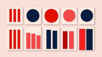 Blank infographics concept. Minimalist Geometric Abstract Shapes and Patterns in Corporate Style Infographic Layout