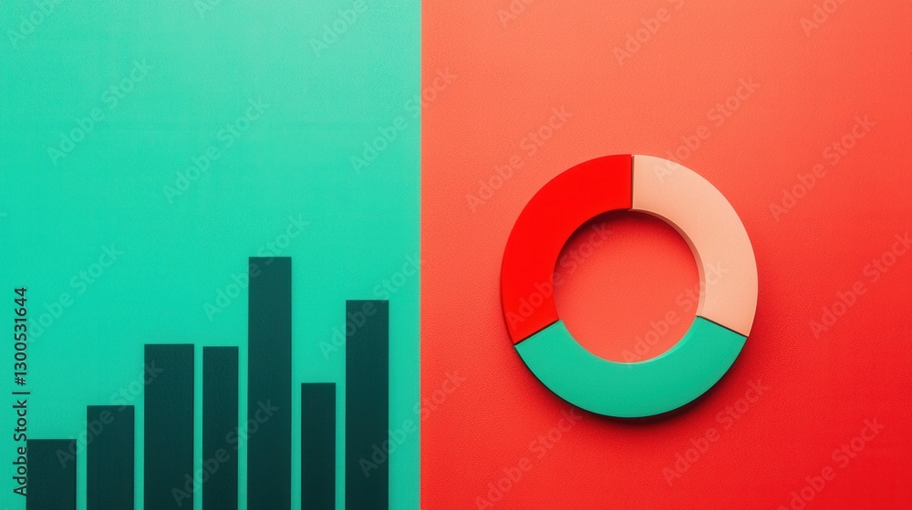 Poster blank infographics concept. modular infographic design with blank sections for data visualization an