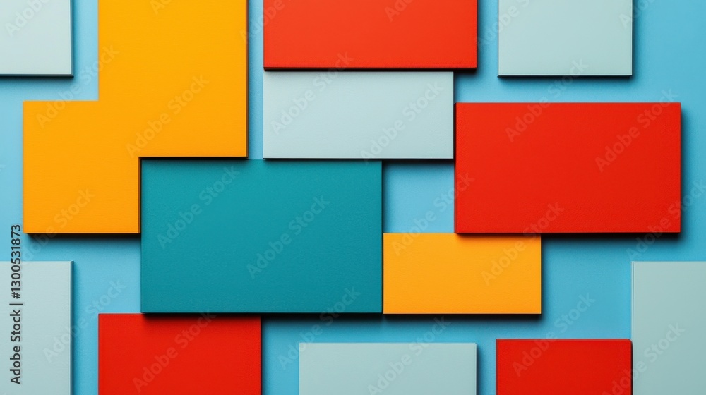 Aufkleber blank infographics concept. structured geometric abstract infographic background with colorful block