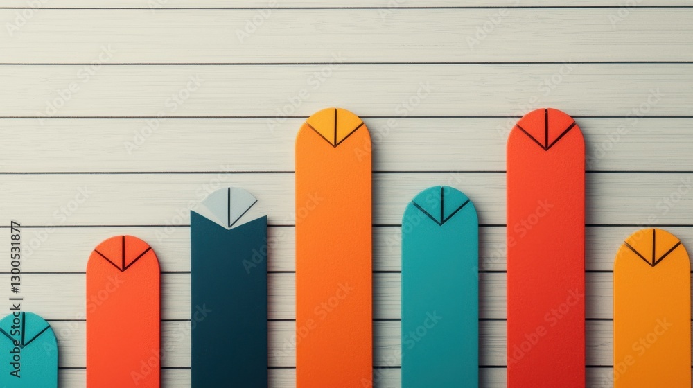 Poster blank infographics concept. structured infographic with blank bar charts for data visualization and 