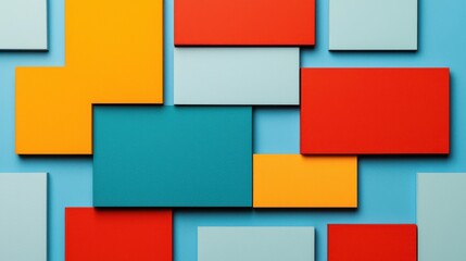 Blank infographics concept. Structured Geometric Abstract Infographic Background with Colorful Blocks and Shapes