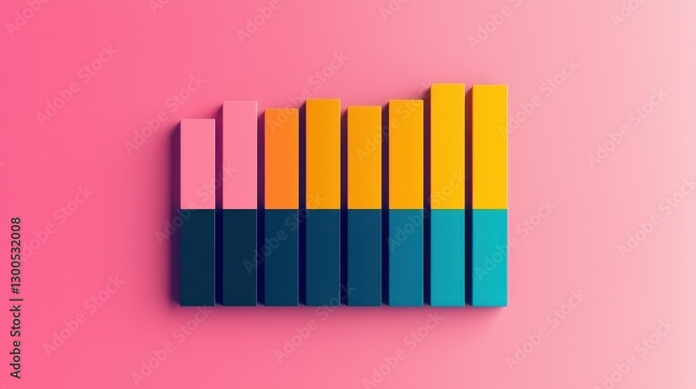 Poster blank infographics concept. vibrant geometric grid based abstract design with evenly spaced sections