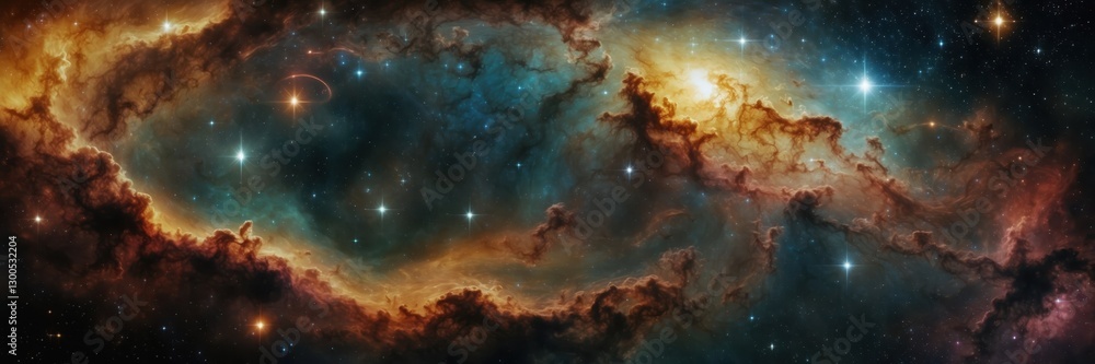 Wall mural cosmic nebula stars. galaxy of deep space and galactic visuals with stellar clouds