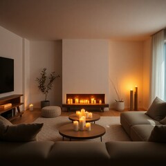 Modern design living room: minimalism and comfort