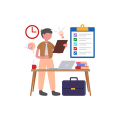Task Prioritization Vector Illustration