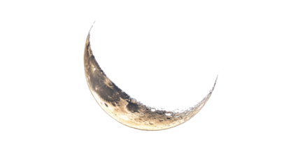 Crescent moon isolated on white background