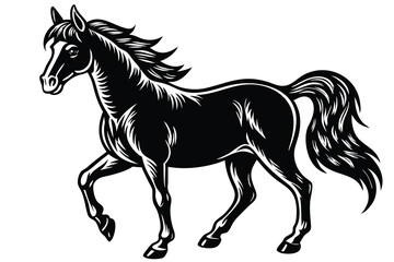 Obraz premium Horse silhouette vector illustration