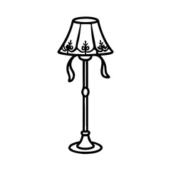 Obraz premium Stylish floor lamp icon illuminating cozy space, comfort concept