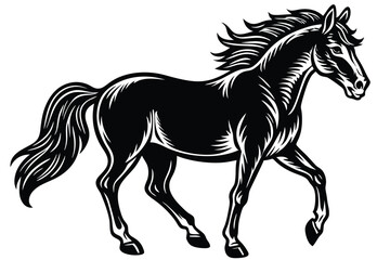 Obraz premium Horse silhouette vector illustration