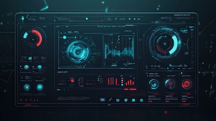 futuristic survey panel with a dark aesthetic, glowing UI elements, and smooth user interactions