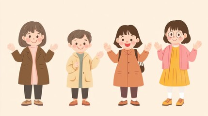 Diverse Educators in Casual Attire Vector Illustration