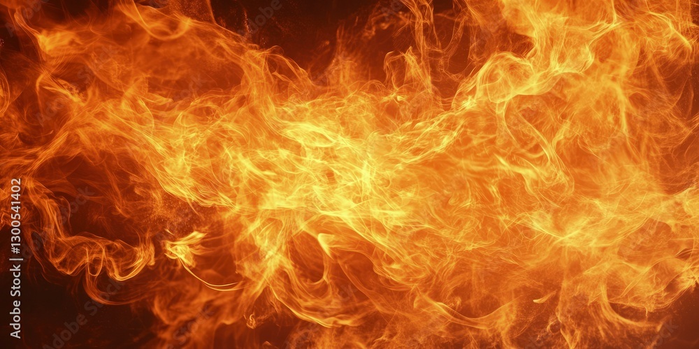 Poster close-up of the flames, capturing their intense heat and dynamic movement in orange tones. the backg