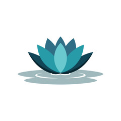 Blooming lotus flower with white background