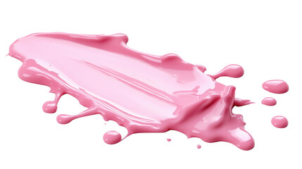 pink liquid chocolate splash isolated on white background