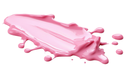 pink liquid chocolate splash isolated on white background