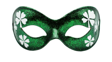 St patrick day mask isolated on white background