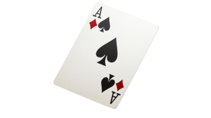ace of spades isolated on white background