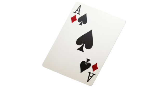 ace of spades isolated on white background