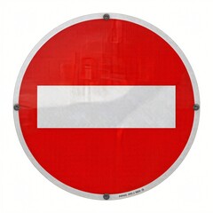 Textured "Do Not Enter" Traffic Sign with Crumpled Appearance.