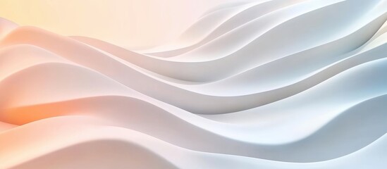 Obraz premium Abstract Wavy Surface Texture with Soft Pastel Color Gradient