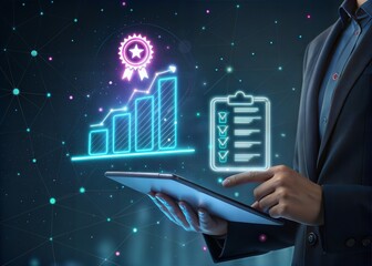 Business Growth and Strategy Planning on Tablet