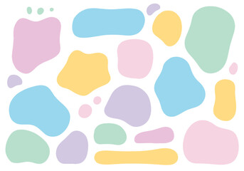 カラフルな手描きのフレームセット