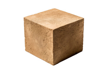 Ground shaped as a cube on transparent background