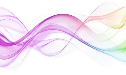 Abstract colorful wavy lines on white background for wallpapers, banners or graphic design