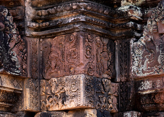detalle de la ornamentación detallada del templo