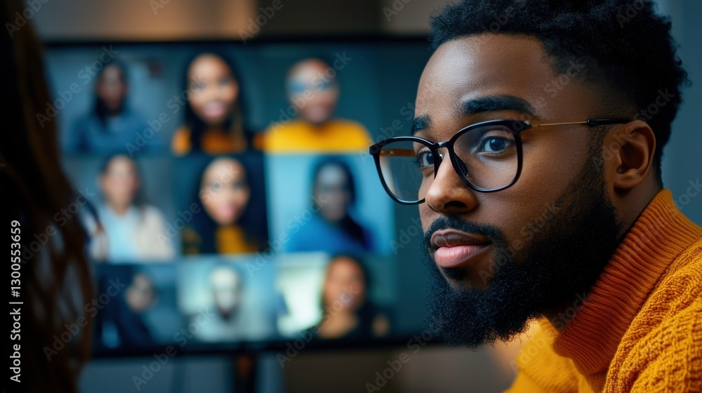 Poster virtual learning interactions in a home office setting
