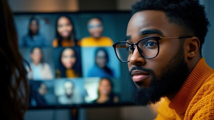 Fototapeta premium Virtual Learning Interactions in a Home Office Setting