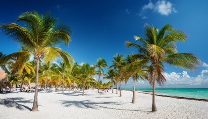 Obraz premium tropical beach with palm trees