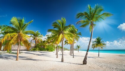 Fototapeta premium palm tree on the beach