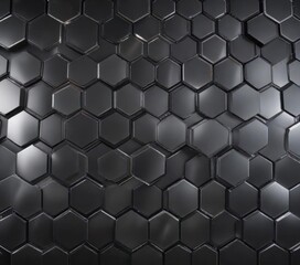 Hexagonal metal background with subtle shimmering light effects,  metal,  light,  abstract background