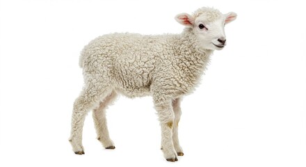 Adorable Fluffy Lamb Farm Animal White Sheep Spring Easter