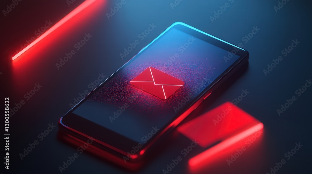 Poster phone screen showing fake phishing text messages, a red alert for system hacking, and malware spread